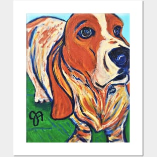 Basset Hound Full Composition Posters and Art